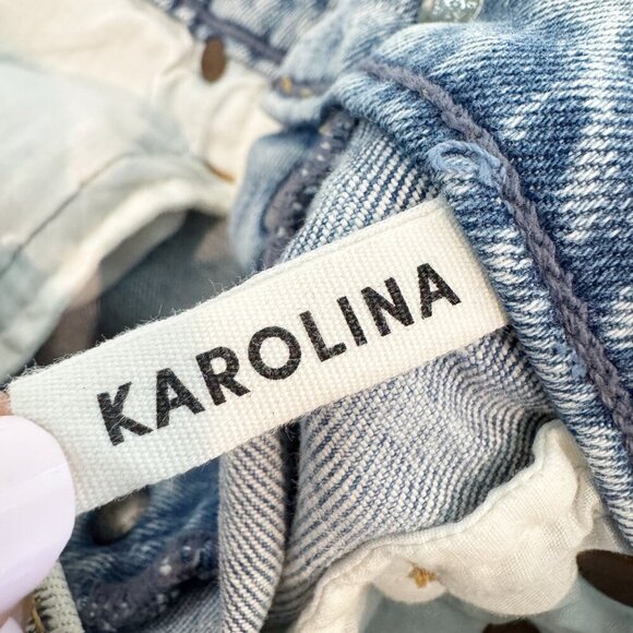 GRLFRND Denim Karolina Distressed High Rise Skinny Jeans Revolve Close Call 26 - Picture 6 of 13